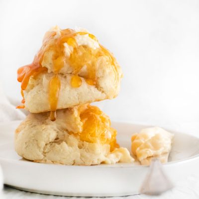 Cheddar Stuffed Buttermilk Biscuits with Hot-Honey Butter