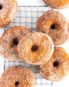 Apple Cider Doughnuts (with Sourdough Discard) - About Dinner Thyme