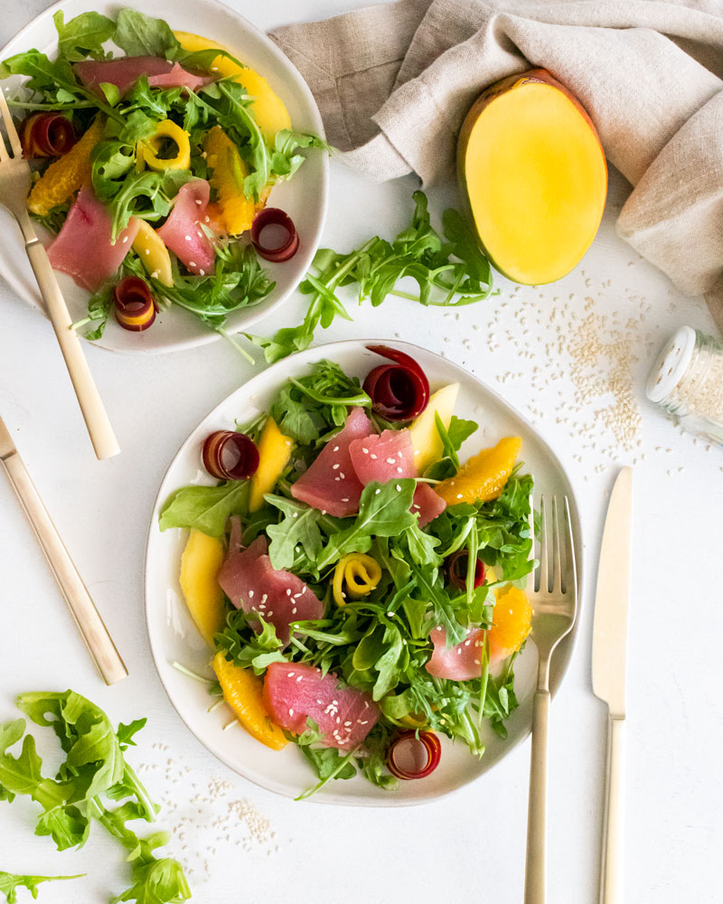 Tuna Crudo Salad With Mango And Ponzu About Dinner Thyme