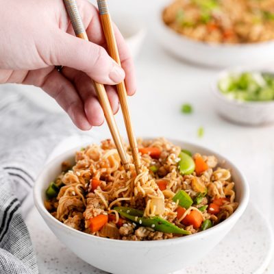 Chicken & Vegetable Ramen Noodle Stir Fry